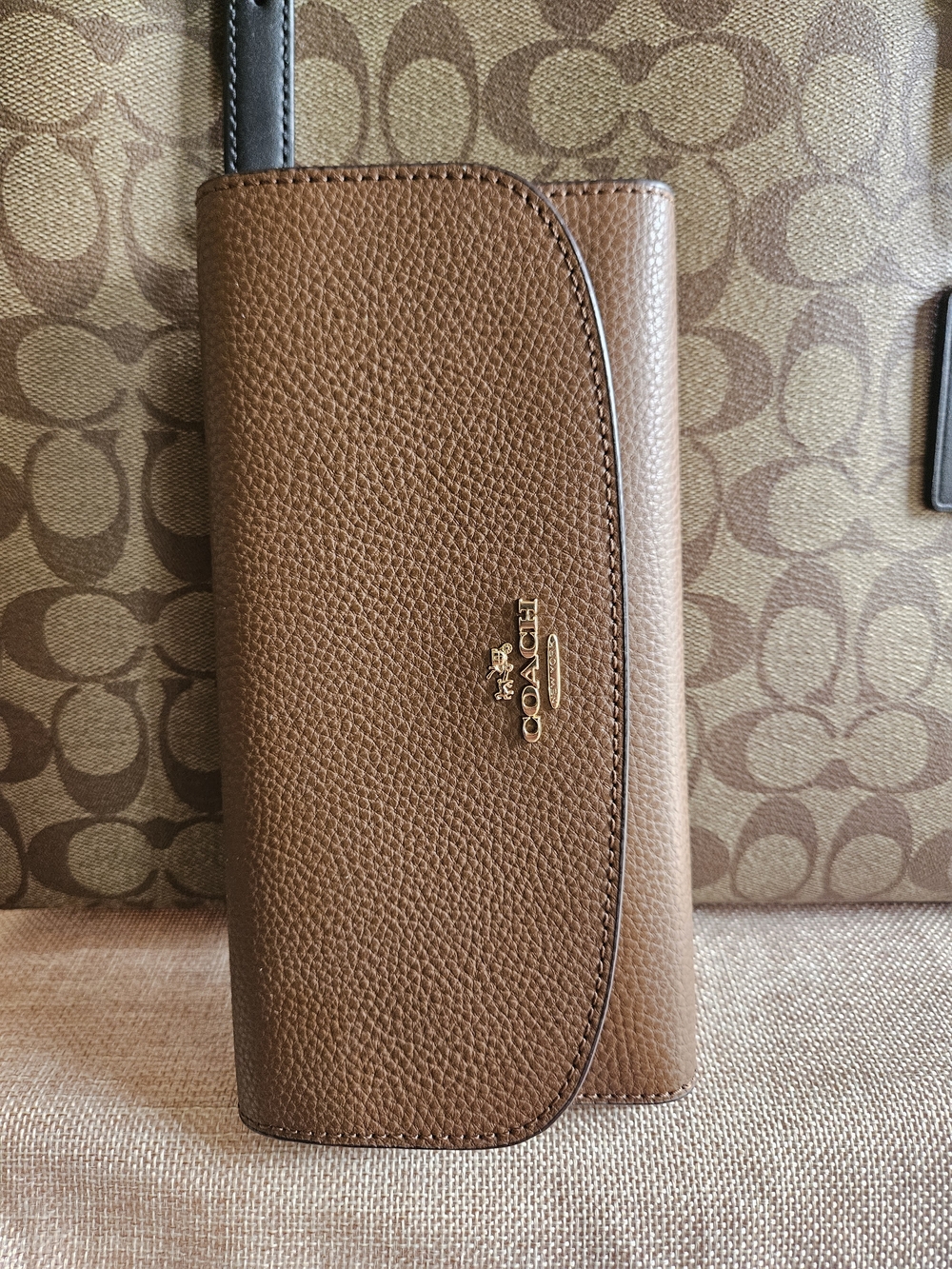 Coach Mollie Signature Canvas Tote W/Checkbook Wallet - Picture 2 of 16
